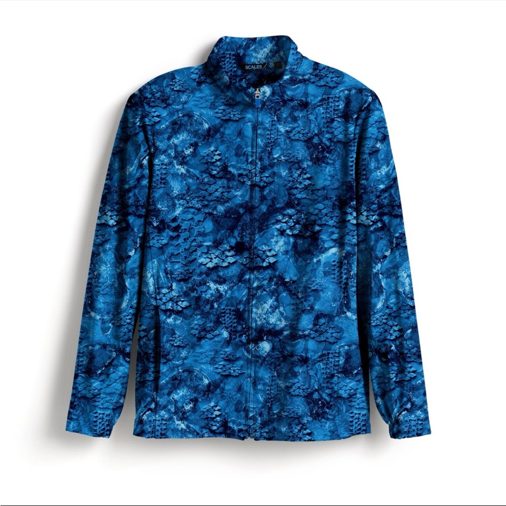 Scales Men's Full Zip Jacket Royal Camo Size Small NWT